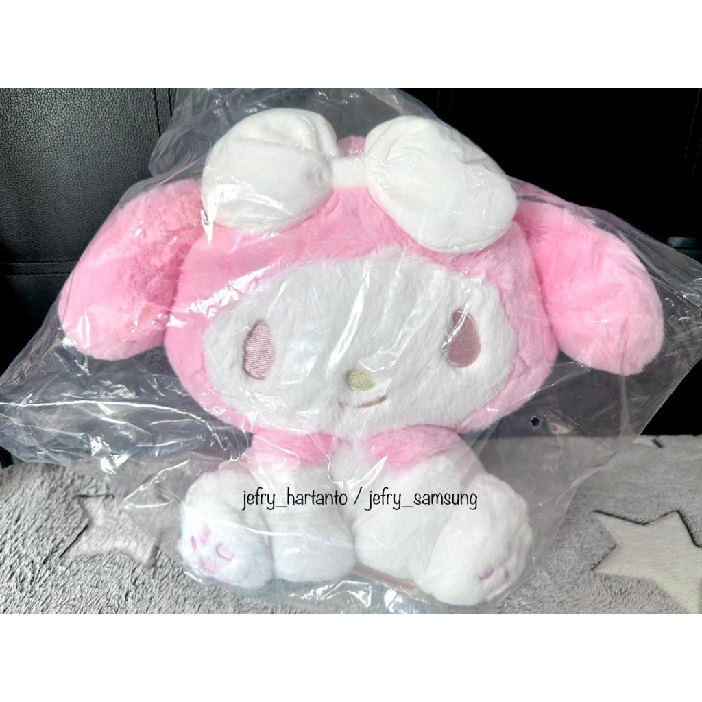 Boneka My Melody Sitting Pink BIG Plush Doll Original Jepang Eikoh Kawaii Kuromi Hello Kitty