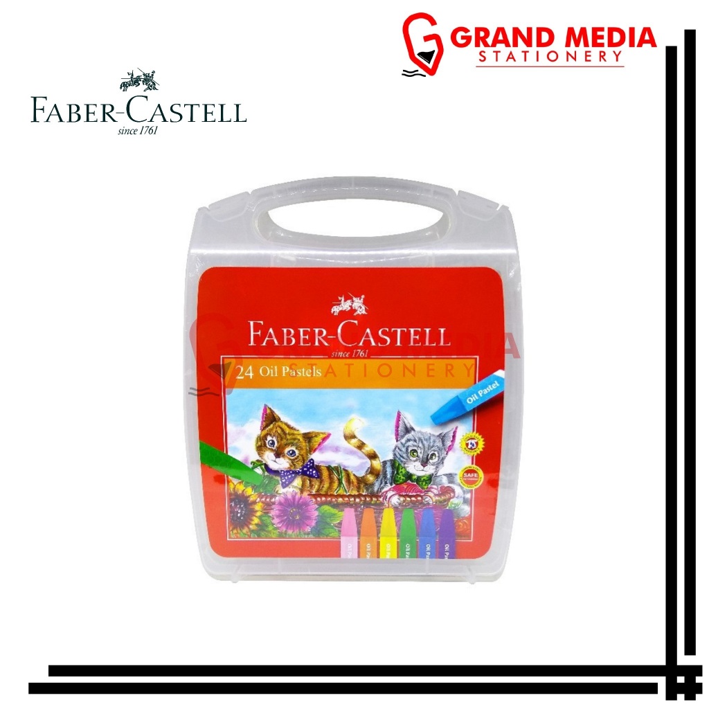 

[GRAND MEDIA] CRAYON / OIL PASTEL FABER CASTELL HEXAGONAL ECO 24 WARNA