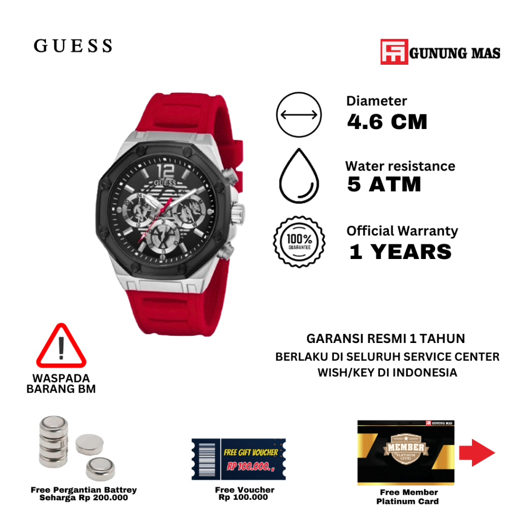 Guess GW0263G3 Jam Tangan Pria 100% ORIGINAL