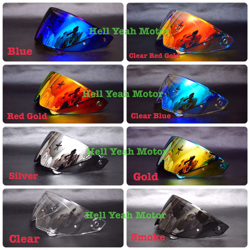 Visor Ruroc Atlas 3.0 Atlas 4.0 Visor iridium Ruroc Atlas Red Gold Blue Clear Smoke Silver Revo Beni