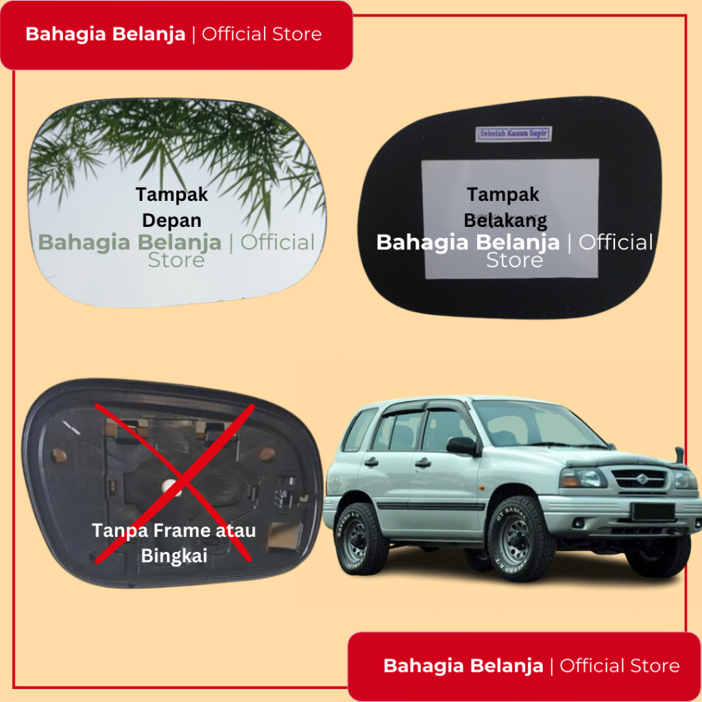 Kaca cermin spion Escudo 1.6-2.0 ESCUDO 1.6 kanan/kiri
