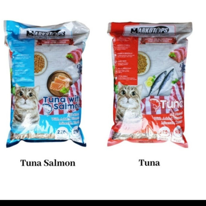 Markotop Markotops Adult Tuna dan TUNA SALMON Repack 5 pcs  /Makanan Kucing Markotops Tuna catfood