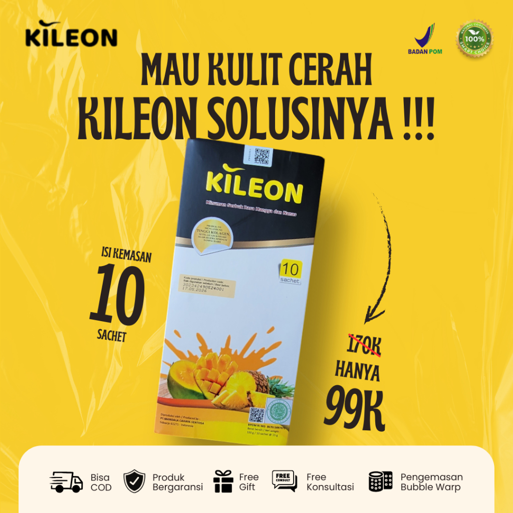 Collagen Colagen Drink Minuman Collagen Bpom Halal Pemutih Badan Kileon