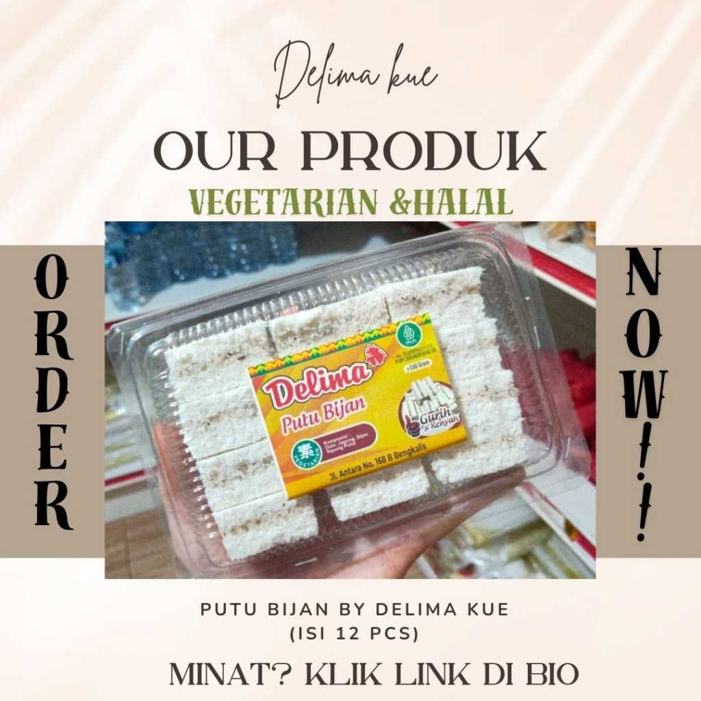 

PUTU BIJAN Delima Kue|Kue Kering Enak&Gurih|100% Halal&Vegetarian