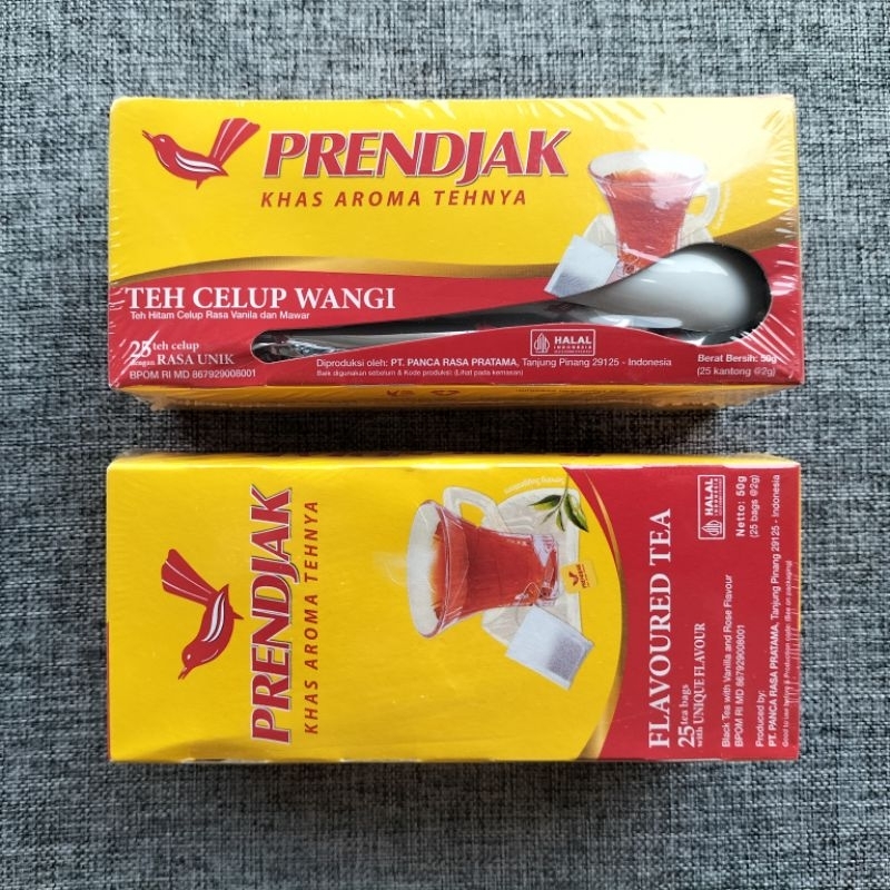 

TEH PRENDJAK isi 25 Teh Hitam Celup dgn Rasa Unik | Rasa Vanila & Mawar 50gr