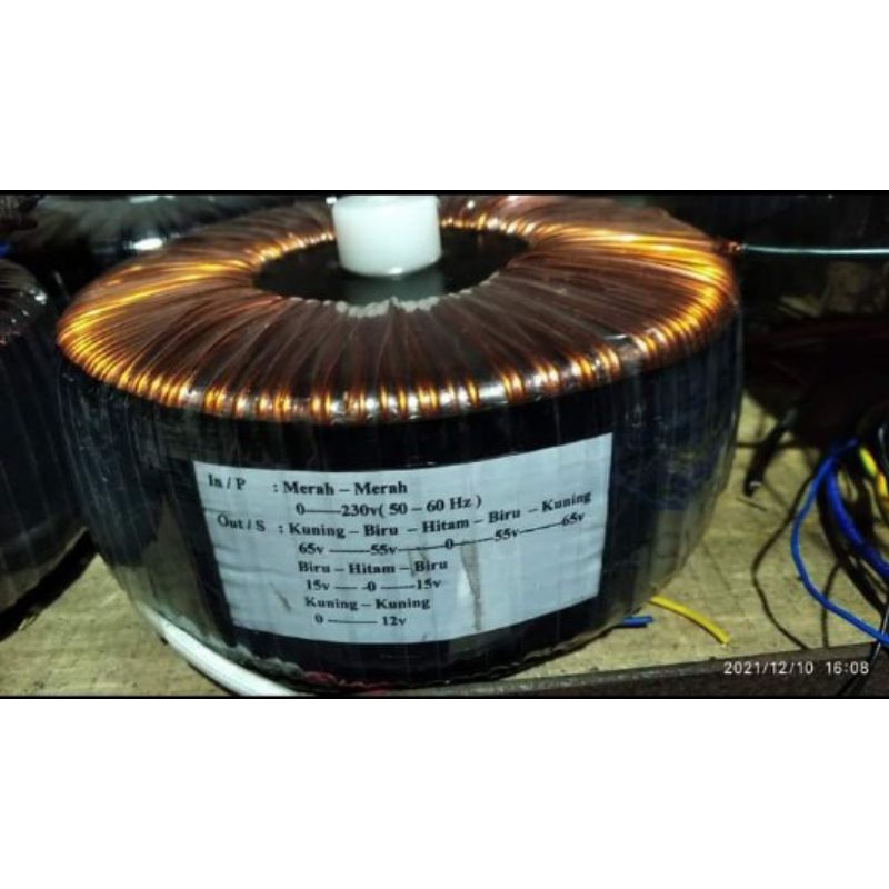 TRAFO TOROID MURNI DONAT 10A CT 65V-55V