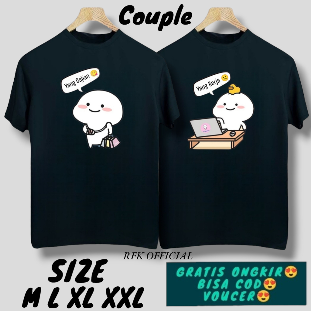 Baju couple pasangan terbaru 2024 / tshirt couple / baju couple pasangan / kaos couple pasangan 2 pc