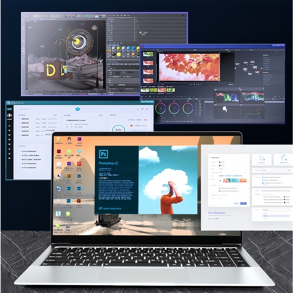 Amoli Laptop - Laptop Murah RAM 12GB + SSD 512GB 15.6"IPS Intel J4125