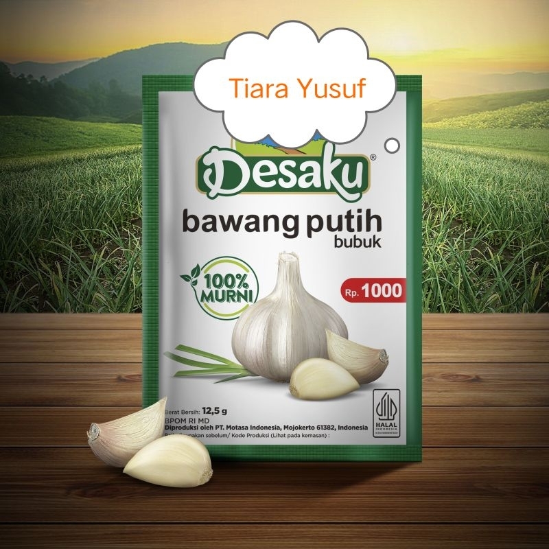 

Desaku Bawang Putih bubuk , Marinasi ,Ketumbar, Kunyit isi 1 Renteng/12 Sachet