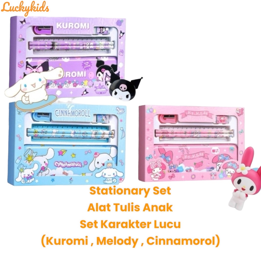 

Alat Tulis Anak STATIONARY SET Karakter Lucu Kuromi Melody Cinnamoroll