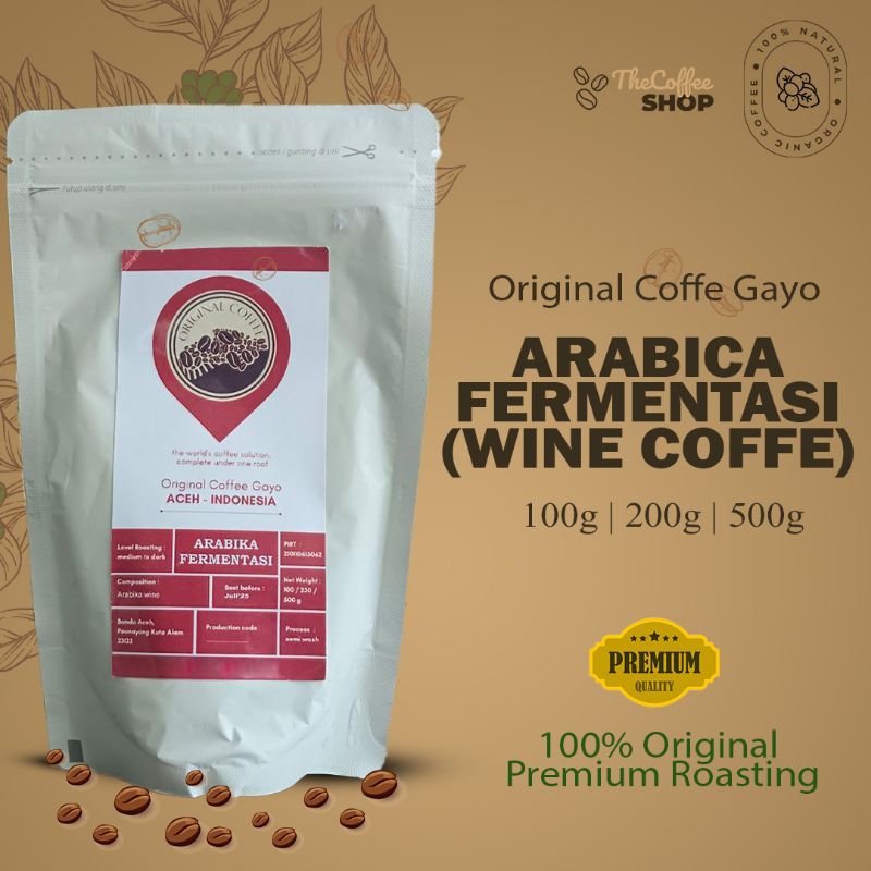 

Arabica Fermentasi (Wine Coffe) Original Coffe Gayo (Roasting Medium)