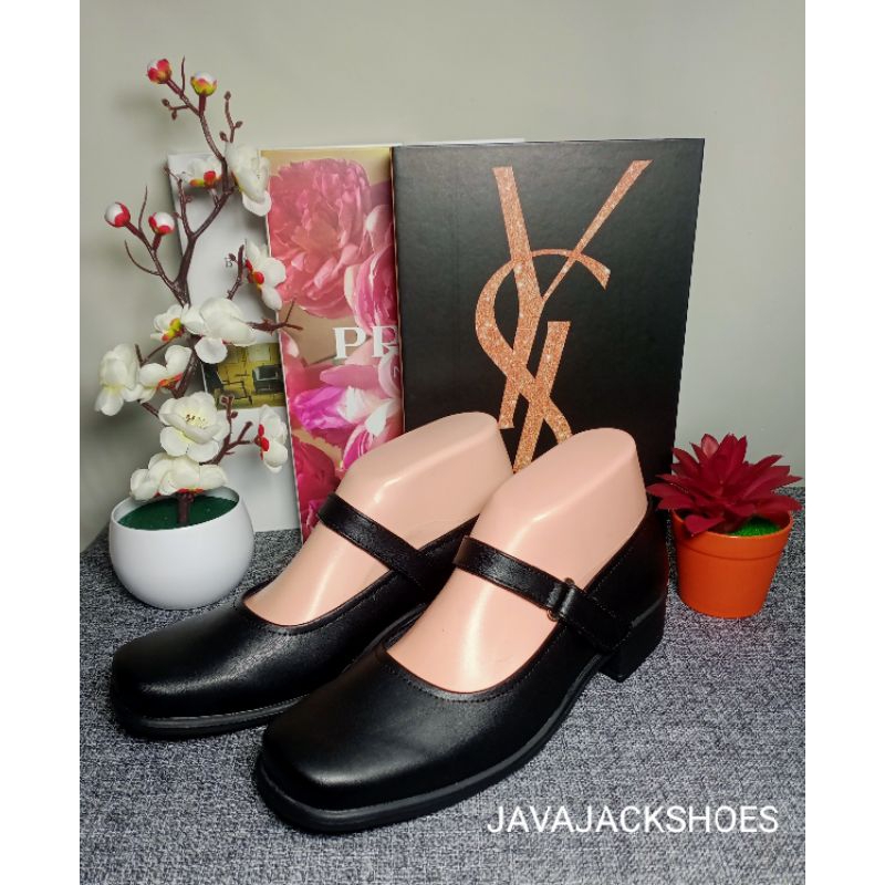 SEPATU PANTOFEL WANITA HITAM HAK 3CM
