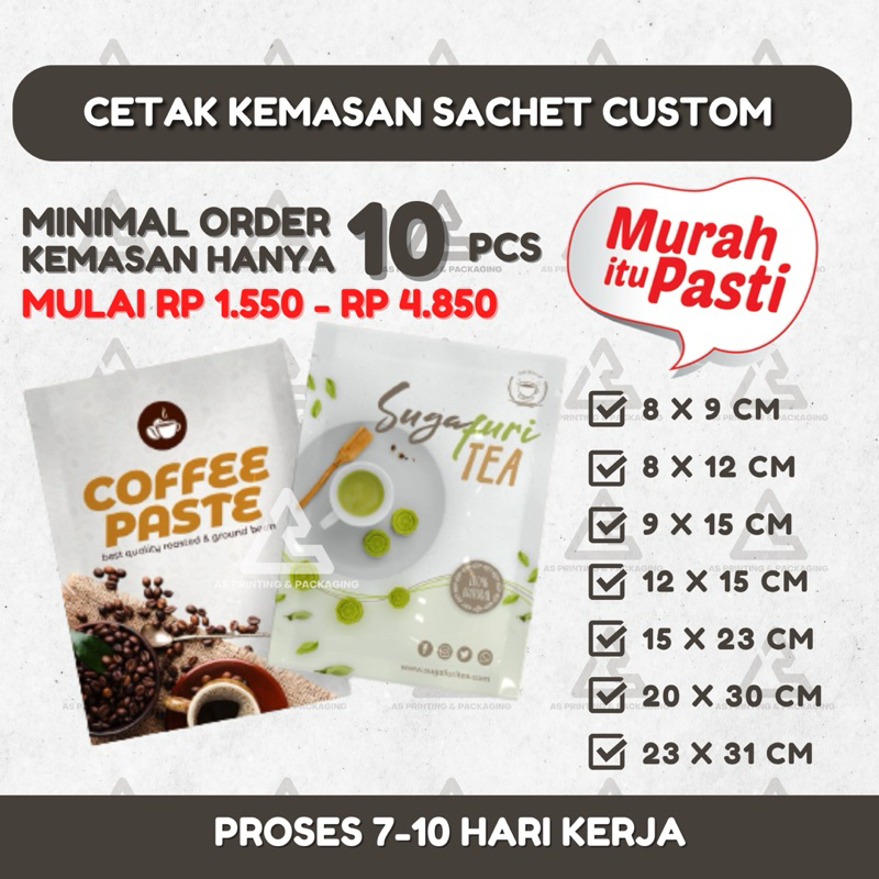 CETAK KEMASAN SACHET/CENTER SEAL CUSTOM