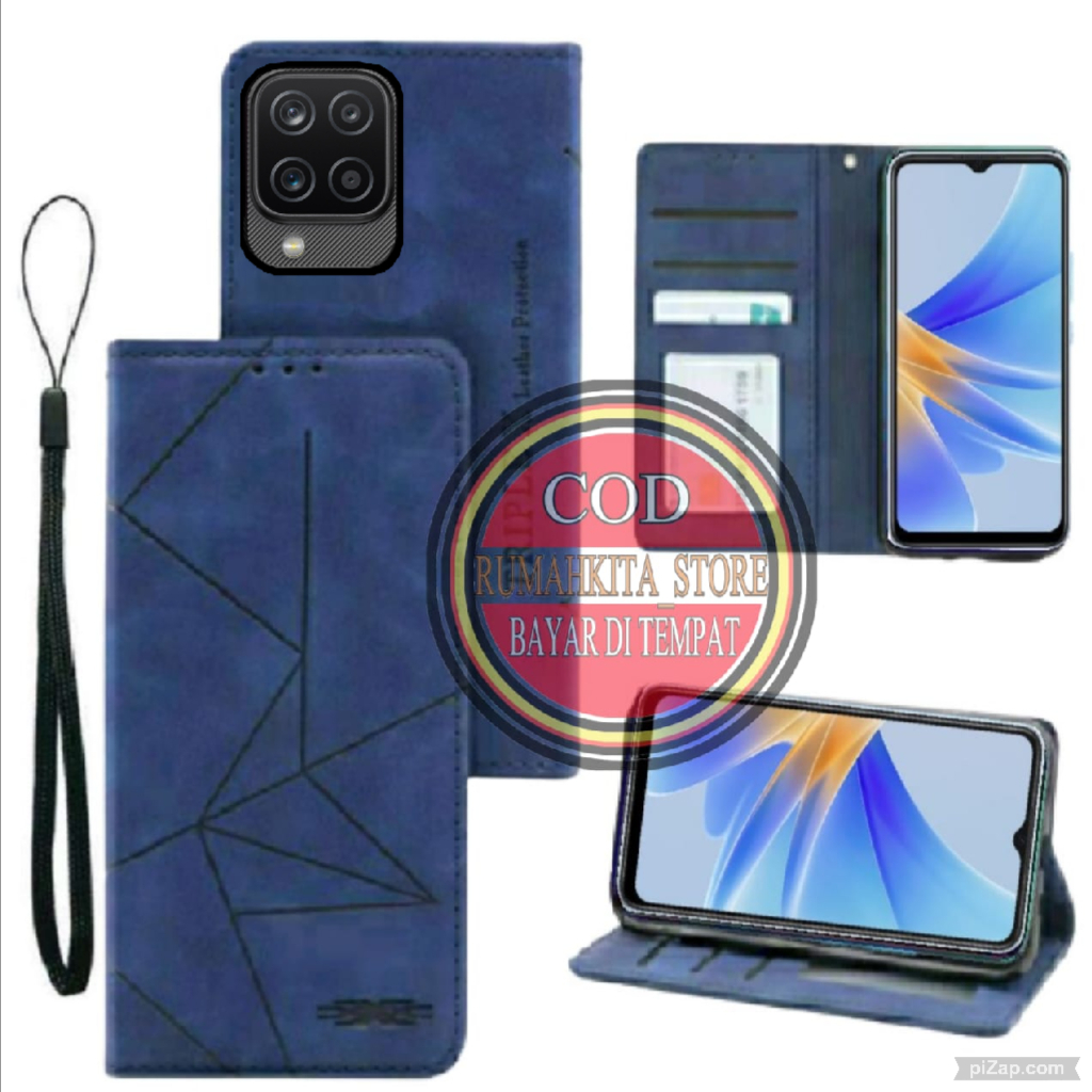 CASE HP SAMSUNG A12 MOTIF MAXNET CASE KULIT - CASING DOMPET-FLIP COVER LEATHER-SARUNG HP