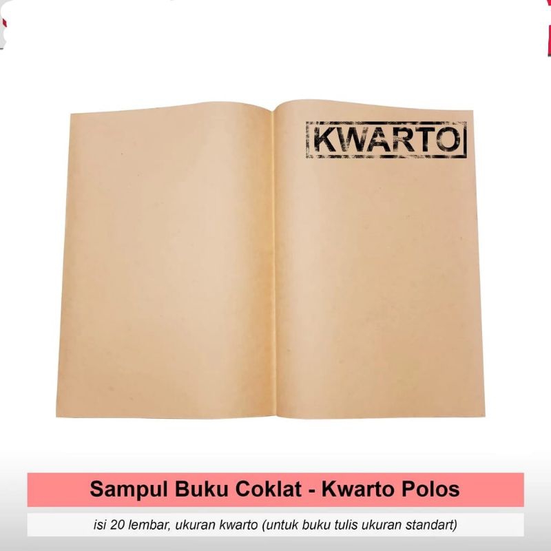 

SAMPUL BUKU / SAMPUL KERTAS COKLAT BUKU KWARTO GAMBAR DAN POLOS ISI 20 LEMBAR TEBAL