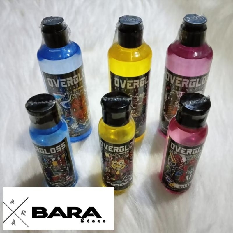 overgloss detailing product siticone gell 100ml 250ml mengkilap body kasar penghitam ban motor dijam