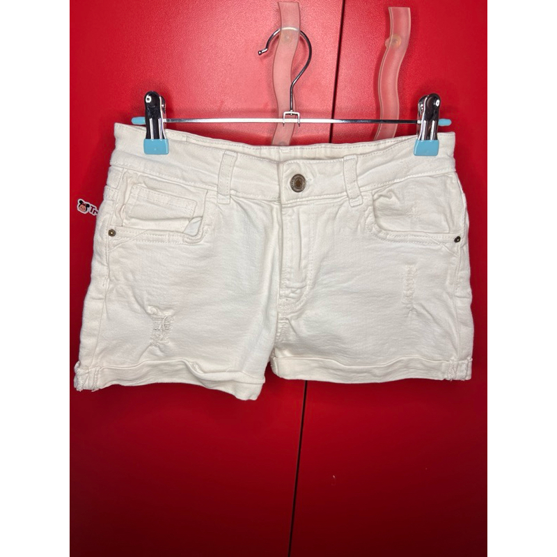 preloved short pants jeans putih bershka 100 ori