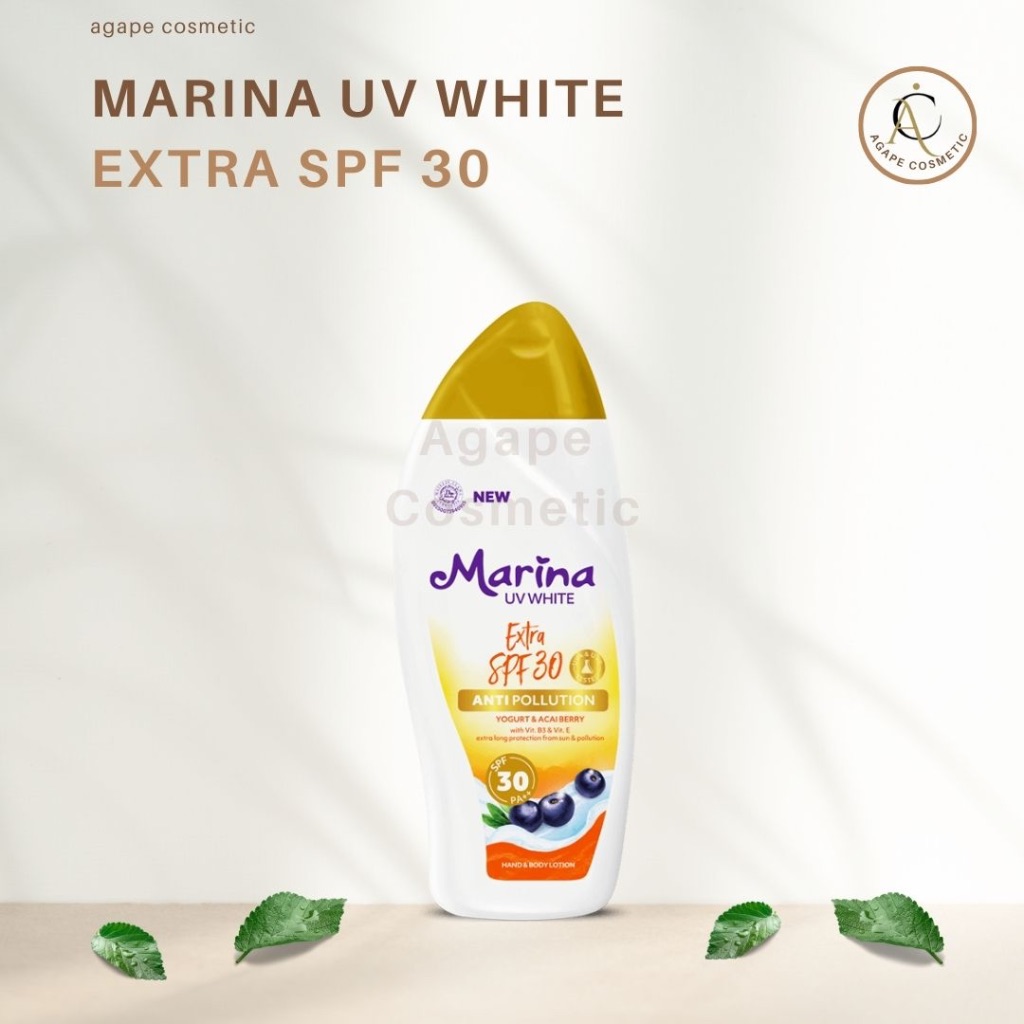 Marina Hand Body Lotion HBL Handbody UV White Extra SPF 30 Ukuran Kecil Sedang/Tanggung Besar/Jumbo 