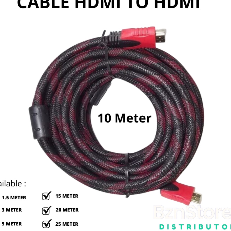 Ekstra Kabel HDMI 1m Serat  Kabel HDMI to HDMI 1m  Kabel HDMI jaring1 meter Kabel HDMI to HDMI jarin