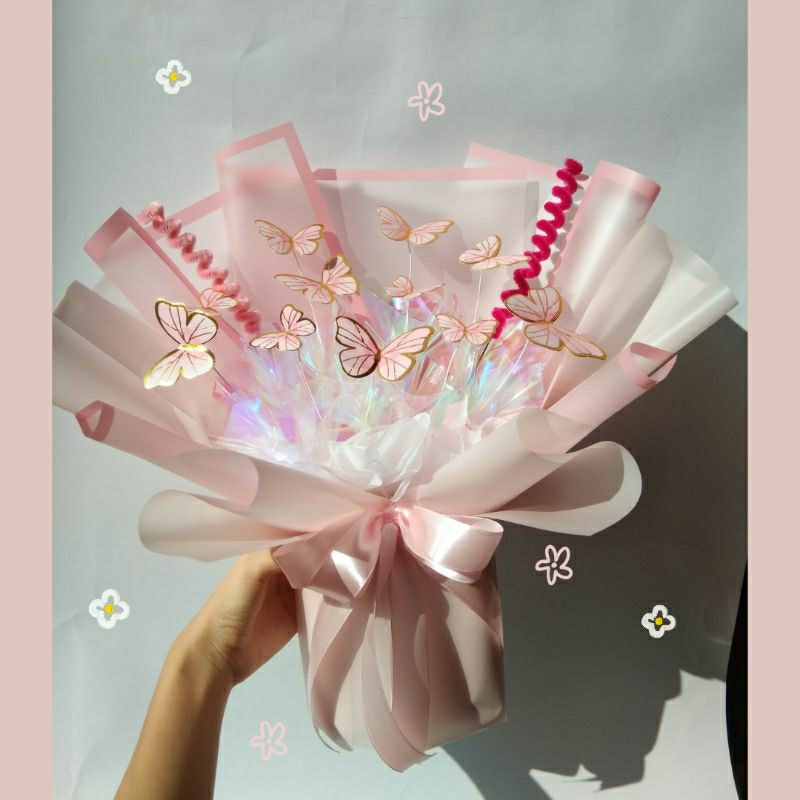 Buket butterfly || buket kupu-kupu || buket kawat bulu