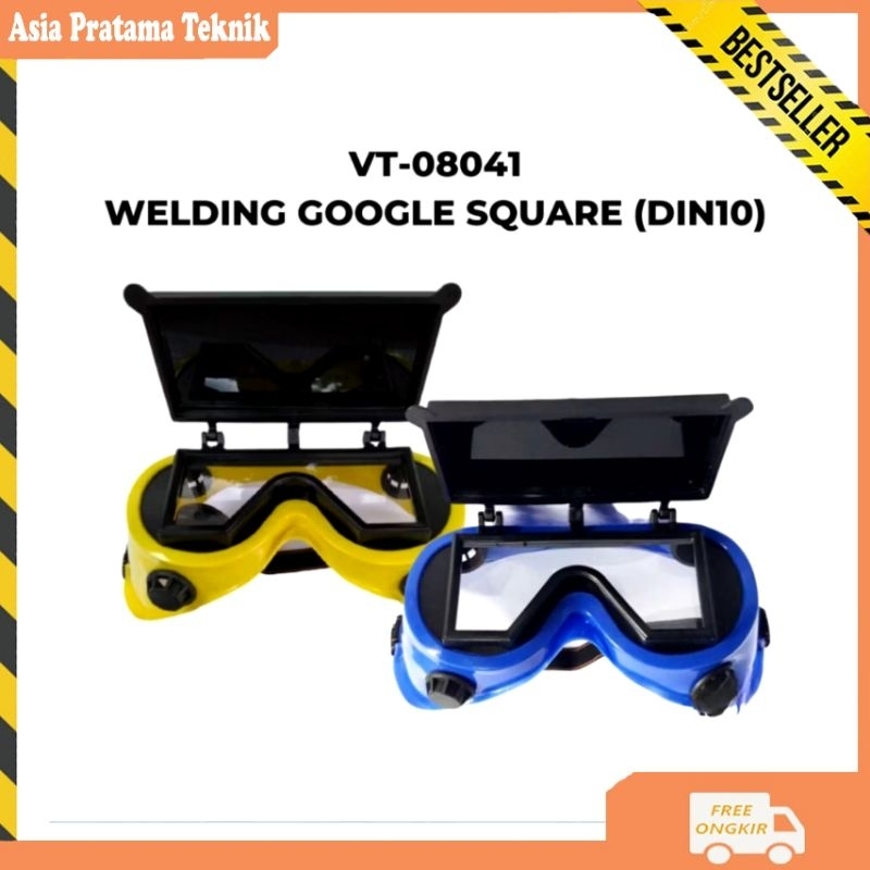 VITATOOLS WELDING GOOGLES BIRU/KACAMATA LAS BUKA TUTUP Kacamata Las Buka Tutup Work Safety