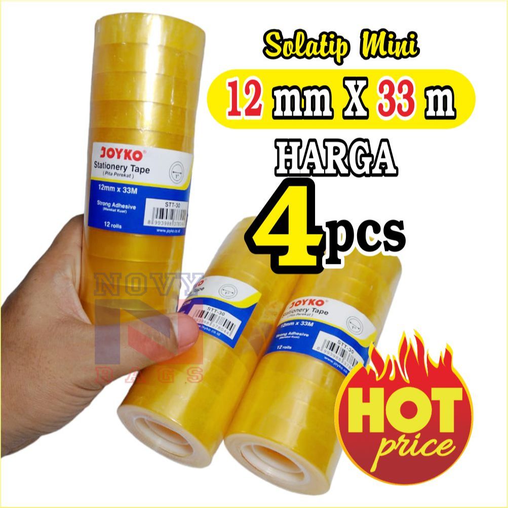 

Stationery Tape SOLATIP KECIL JOYKO SOLATIP MINI Pita Perekat Selotip Joyko STT-30 HARGA 4 pcs