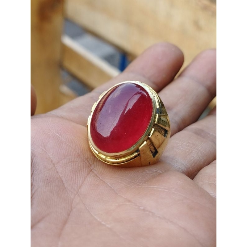 natural giok merah jabarjud serat kapas halus