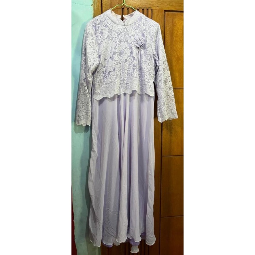 Gamis/Gaun warna Lilac