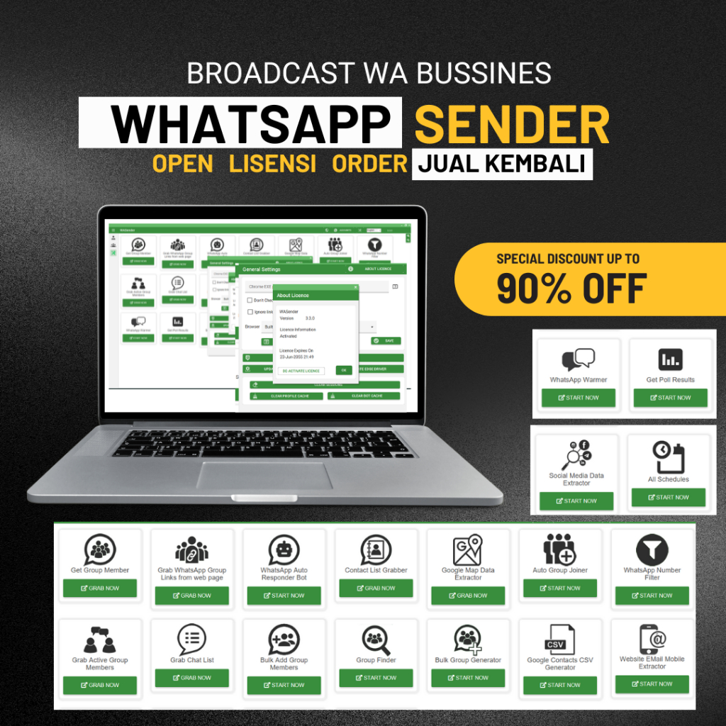 Whatsapp Blaster Pro Anti Blokir Anti Banned LISENSI ORIGINAL LIFETIME