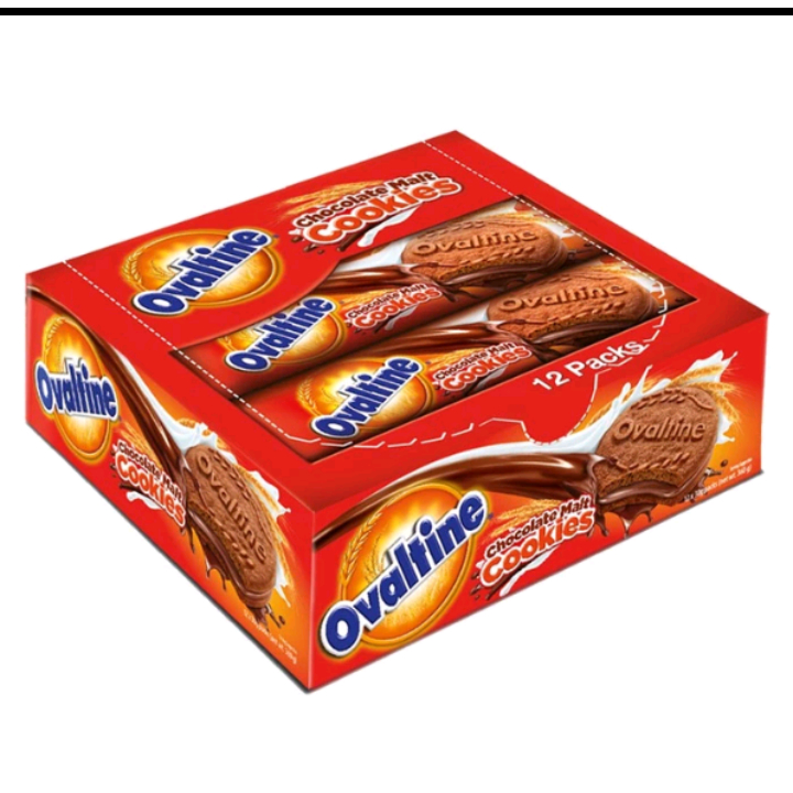 

ovaltine chocolate malt cookies box isi 12pcs x 24gr