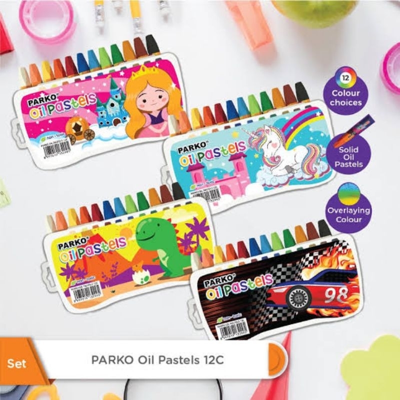 

Parko Crayon Oil Pastel Greebel Krayon Isi 12 Warna