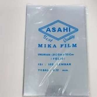 

Plastik Mika Jilid merk Asahi 0.12 mm uk F4 (bening)