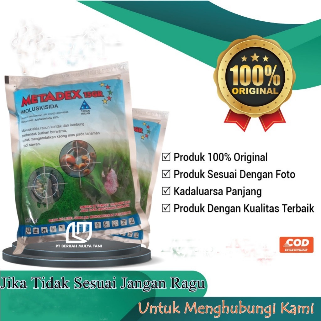 Moluskisida Metadex 15GR 250 Gram Obat Keong Mas Sawah Siput Tanaman