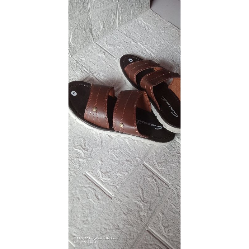 Sandal selop pria soll putih