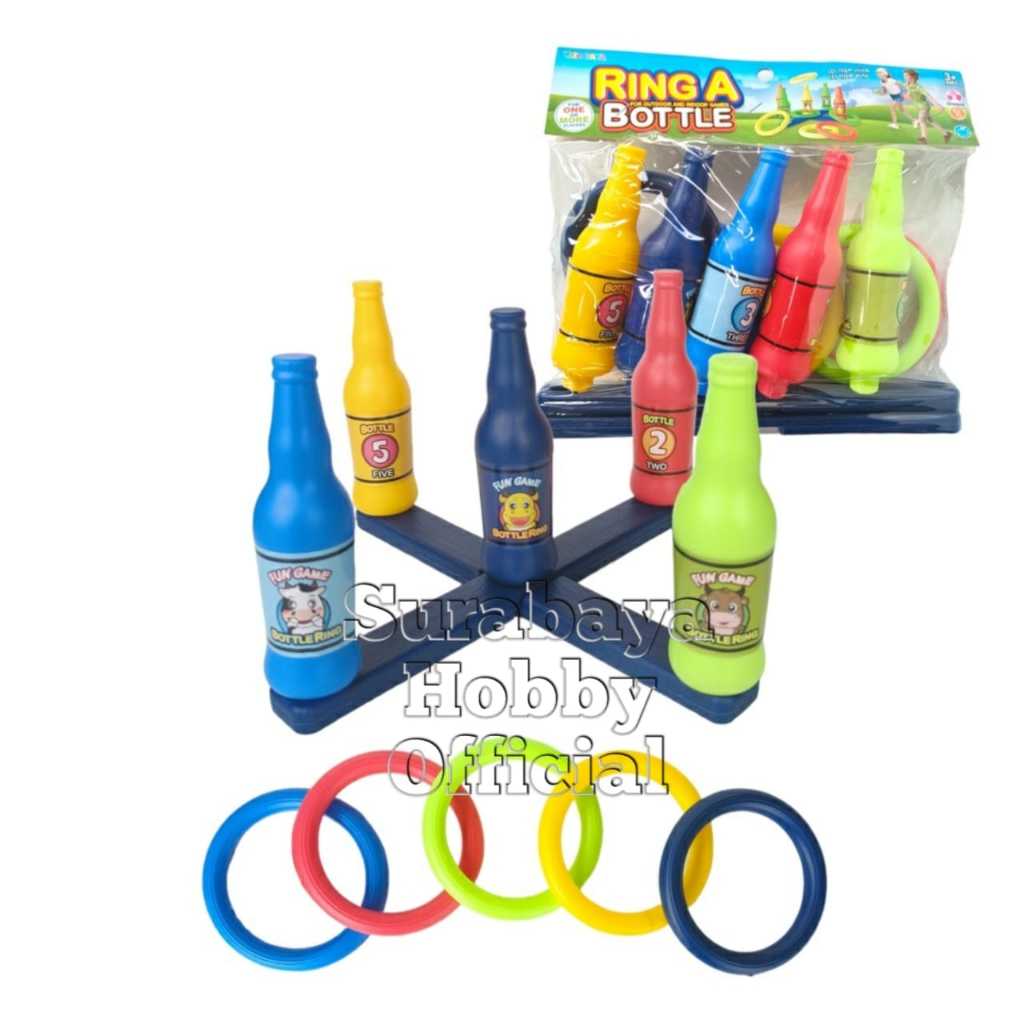 Mainan Edukatif Lempar Cincin Ring Ke Botol Rintangan Yg 19 Mainan Ring A Bottle