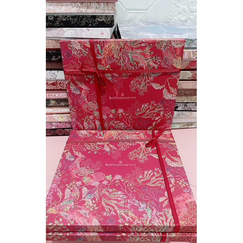 [shoppe video] Hijab Buttonscarves series Misool Jellyfish dan pink manta