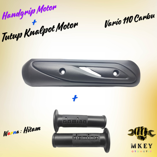 Tutup Pelindung Tameng Knalpot Vario 110 Carbu Plus Handgrip Domino Polos Original Standar