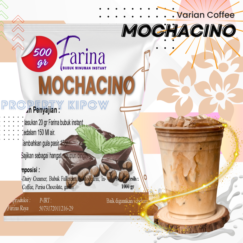

FARINA Bubuk Minuman Mochacino - Bubuk Minuman Mochacino 500gr Plain