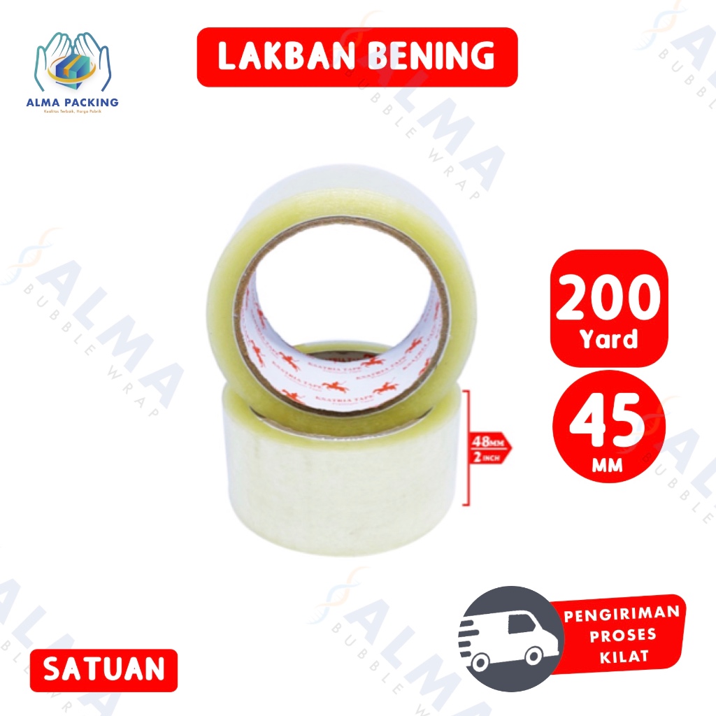 

Lakban OPP Tape / Lakban Bening Tape 200 Yard