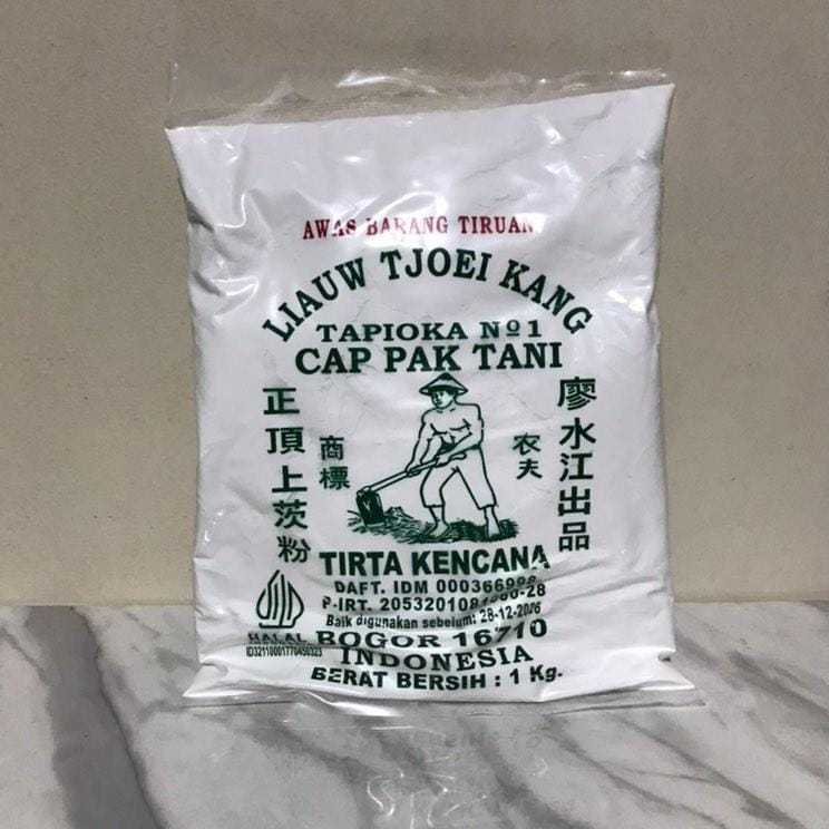 

Tepung Liauw Tjoei Kang Tapioka Cap Pak Tani No.1 //1kg