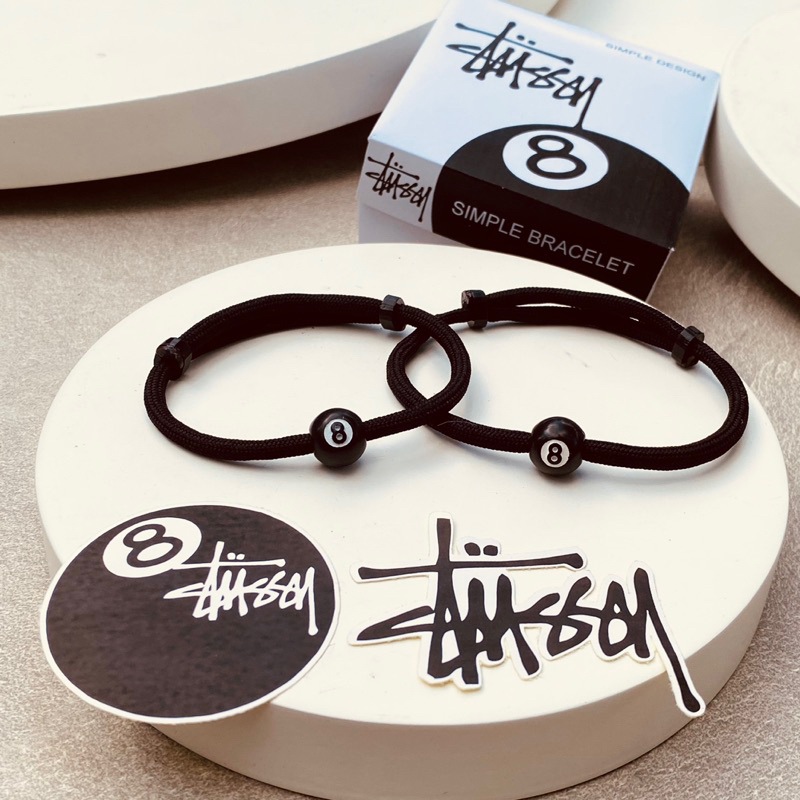 STUSSY | Gelang Couple Stussy 8 ball infinity