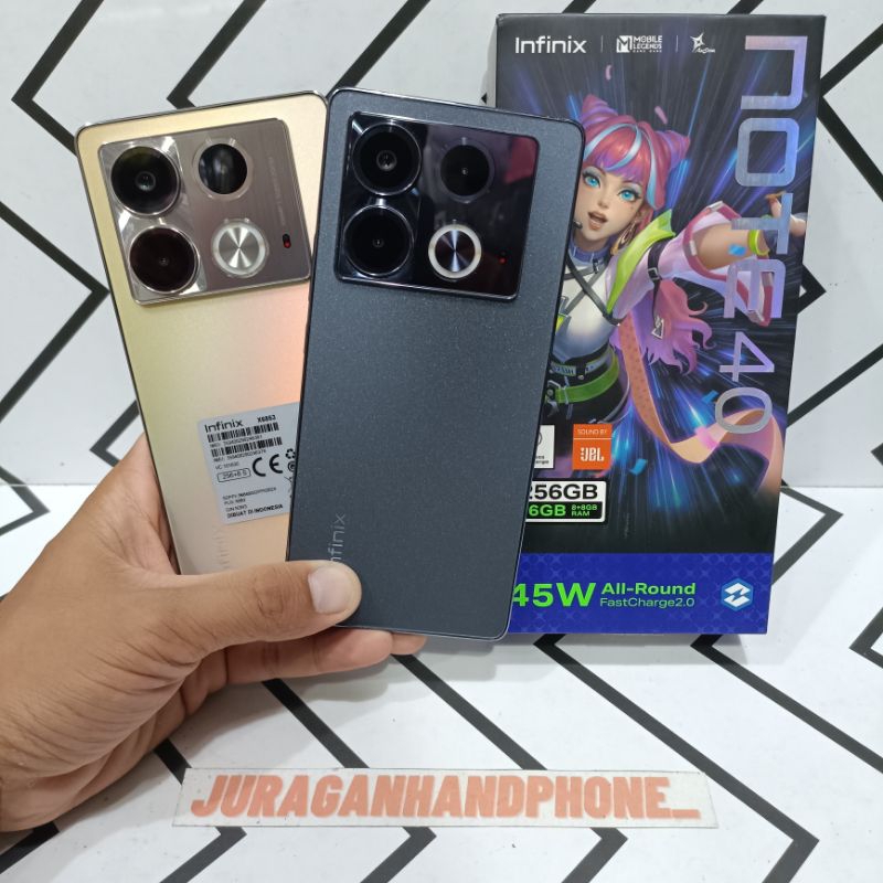 INFINIX NOTE 40 4G 8/256GB HP BEKAS SECOND FULLSET