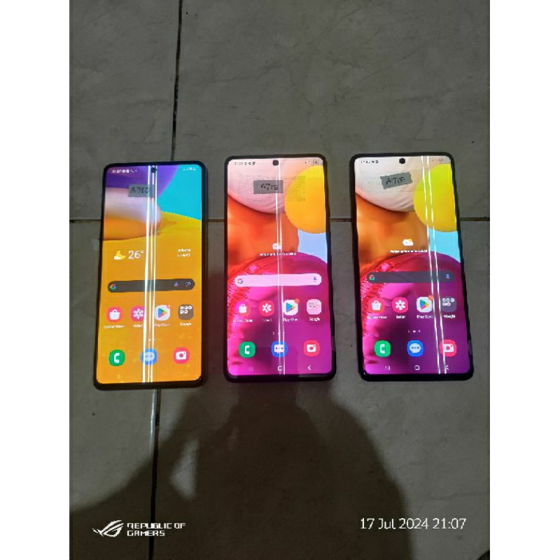 LCD plus frame Original copotan Samsung A71 ada minus