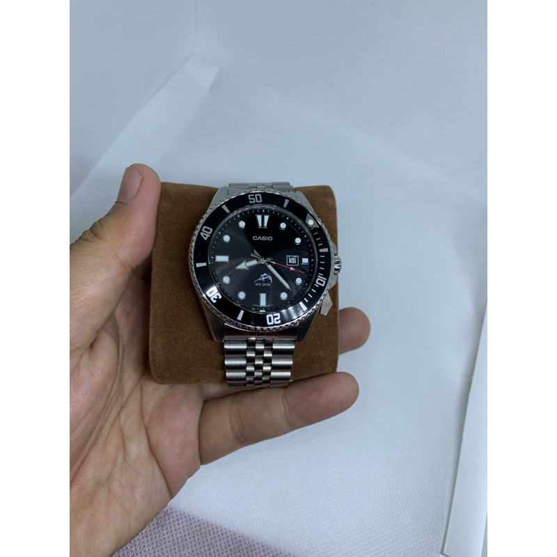 Casio MDV 106 - Jam Tangan Diver Seri Duro, Diameter 44mm, Stainless Steel, Hitam