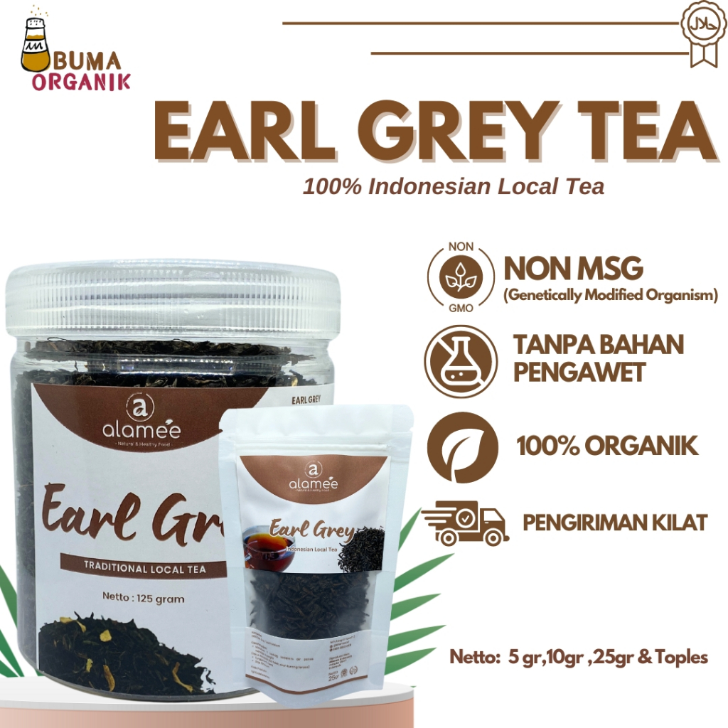 

Earl Grey Tea Teh Tradisional Indonesia Alami Organik All Varian