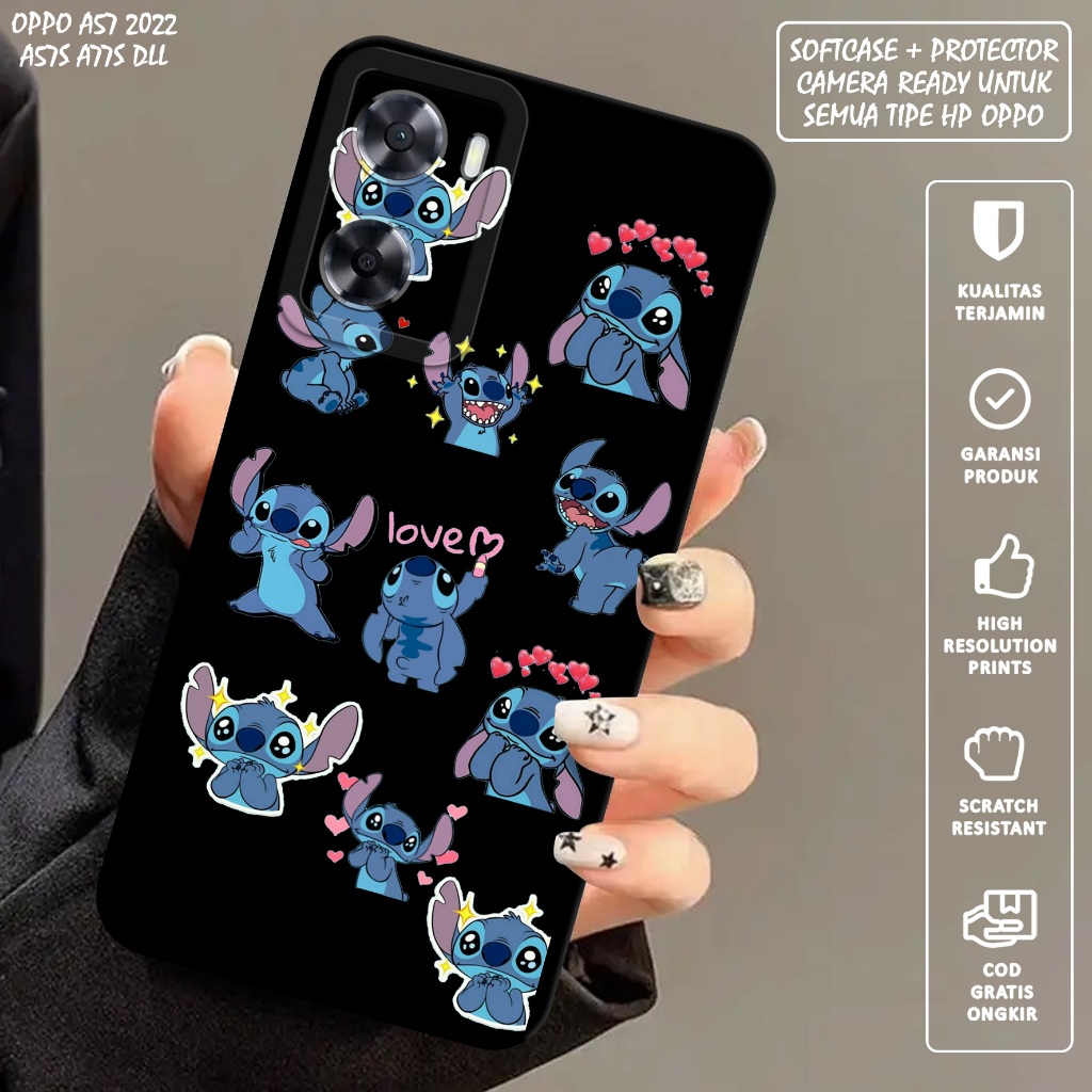 CASE OPPO A57 A57S A77S - Casing Hp Oppo A57 A57S A77S - Softcase Oppo A57 A57S A77S Motif (STICH) C