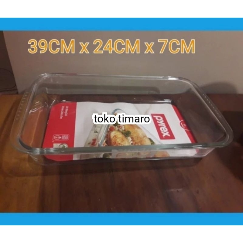 PYREX LOYANG KACA OBLONG DISH 3.9 LITER
