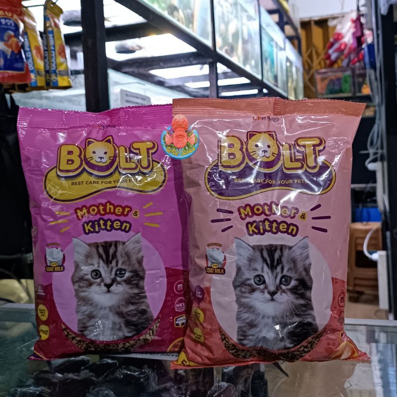 MAKANAN KUCING KERING BOLT KITTEN - Catfood Bolt Kualitas Terbaik Dry Food Bentuk Ikan Wet Adult
