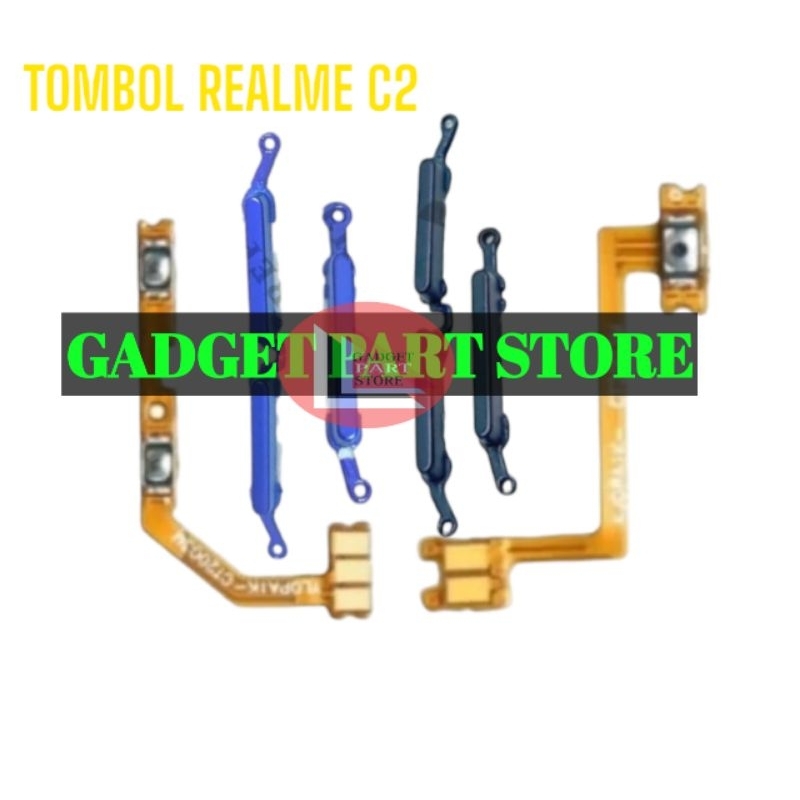 TOMBOL REALME C2 TOMBOL SET + FLEXIBLE ON OFF VOLUME REALME C2 ORIGINAL