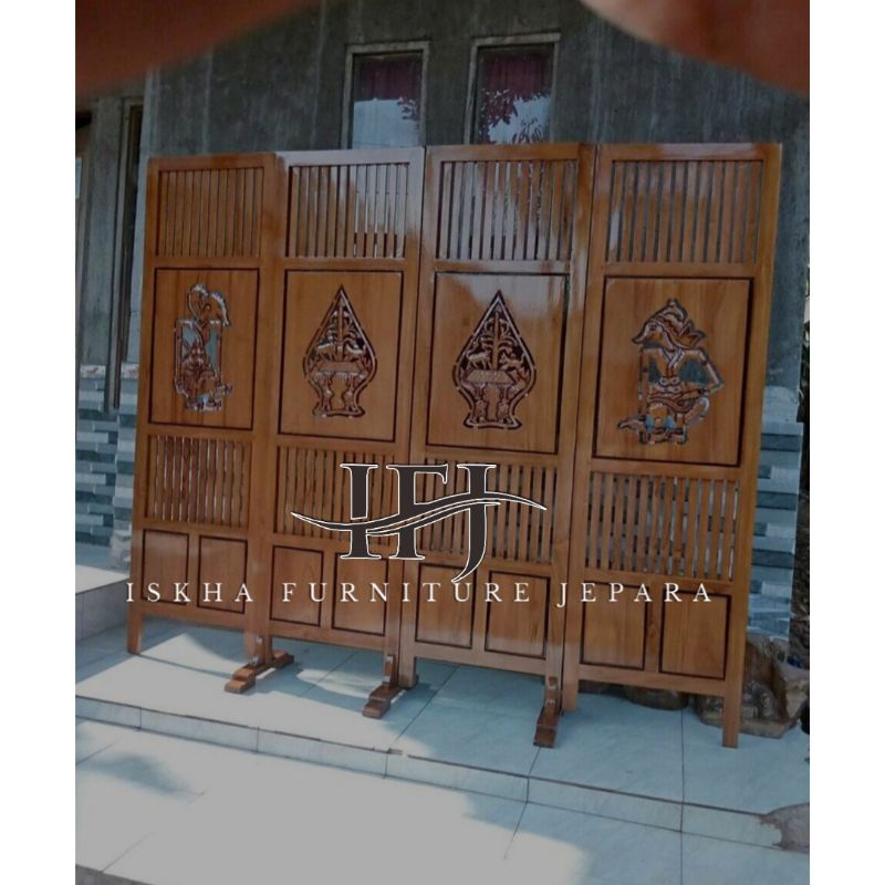 SKETSEL MOTIF WAYANG JATI_PENYEKAT RUANGAN JEPARA_SKETSEL JATI ELEGAN